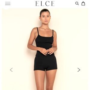 Elce Swim Sol Ribbed Black Knit Shorts Australian Brand Swim Cover Size Small